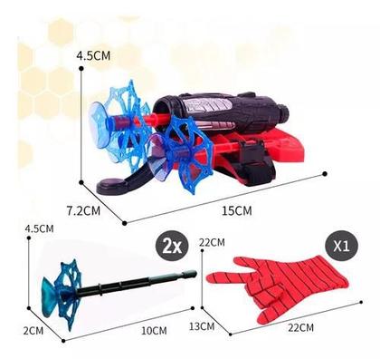 Imagem de Kit Brinquedo Boneco Homem Aranha Com Luva e Lançador de Dardo