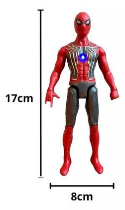 Imagem de Kit Brinquedo Boneco Homem Aranha Com Luva e Lançador de Dardo