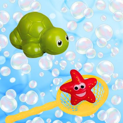 Imagem de Kit Brinquedo de banho para bebê infantil bichinhos coloridos interativo diversão brincar aprender