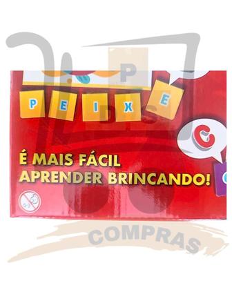 Imagem de Kit Brinquedo Didatico Infantil Soletrar Alfabetização E Jogo Da Memoria Memo Food Bilingue Coluna Brinquedos