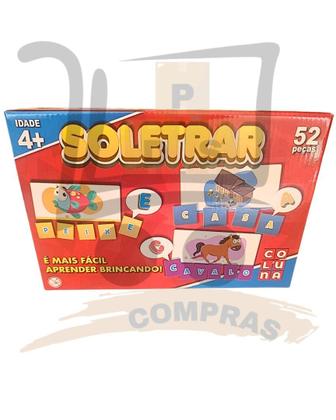 Imagem de Kit Brinquedo Didatico Infantil Soletrar Alfabetização E Jogo Da Memoria Memo Food Bilingue Coluna Brinquedos