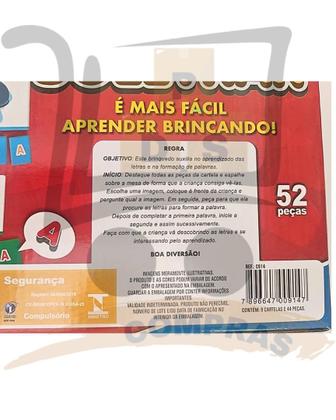 Imagem de Kit Brinquedo Didatico Infantil Soletrar Alfabetização E Jogo Da Memoria Memo Food Bilingue Coluna Brinquedos