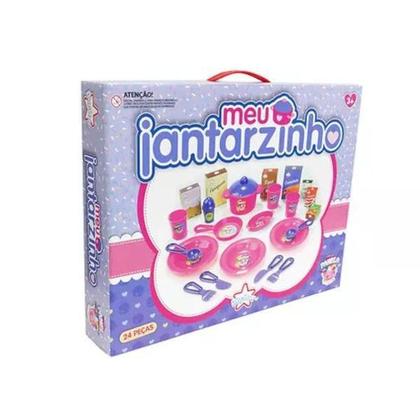 Imagem de Kit Brinquedo Infantil Casinha e Kit Chazinho e Jantarzinho