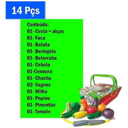 Imagem de Kit Brinquedo Infantil Feira de Legumes e Caixa Registradora