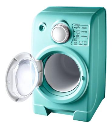 Imagem de Kit Brinquedo Infantil Lavanderia Ferro de Passar Máquina de Lavar Roupinha Crianças Casa Imaginação