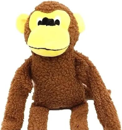 Imagem de Kit Brinquedo para Pet Pelucia Macaco + Halteres com Apito