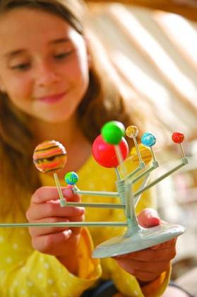 Imagem de kit brinquedo planetário sistema solar construa pinte 30cm