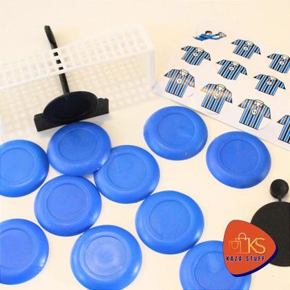 Imagem de Kit Brinquedos 3x1 - Pião, Cubo e jogo de botões