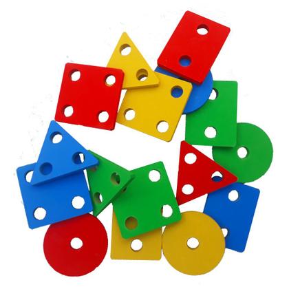 Imagem de Kit Brinquedos de madeira educativos aramado grande pedagógico sensoriais infantil