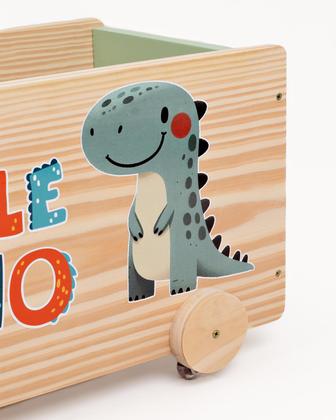 Imagem de Kit Brinquedoteca Montessori Rack Livros  Caixote Dinolitle