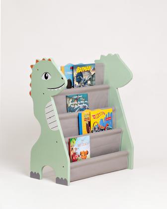 Imagem de Kit Brinquedoteca Montessori Rack Livros  Caixote Dinolitle
