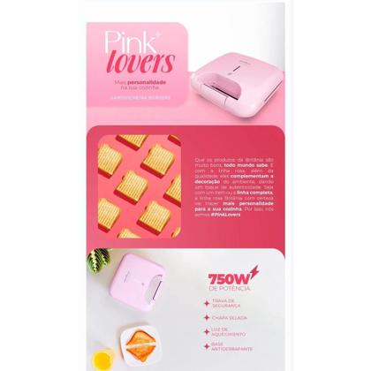 Imagem de Kit Britânia Cafeteira 15 Cafés 550W E Sanduicheira 2 Sanduíches 750W Rosa