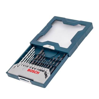Imagem de Kit Brocas para Concreto, Metal e Madeira com 15 peças Mini X-Line BOSCH