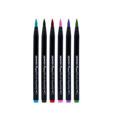 Kit Brush Pen Newpen c/6 Cores Básicas Imagem de Kit Brush Pen Newpen c/6 Cores Básicas