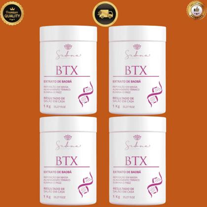 Imagem de KIT BTX Capilar 1kg Tratamento Profundo Anti Frizz Liso Espetacular Alisa 100% Fio terapia