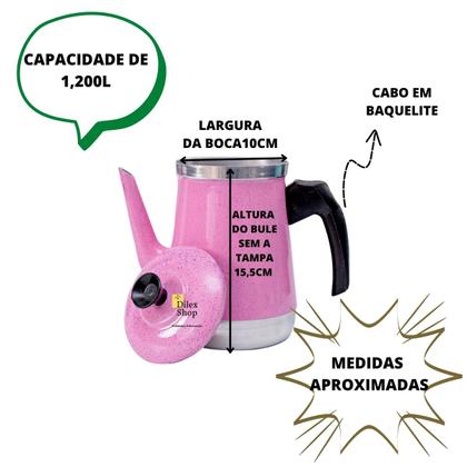 Imagem de Kit Bule E Chaleira Com Infusor Chá Café Leite Em Alumínio