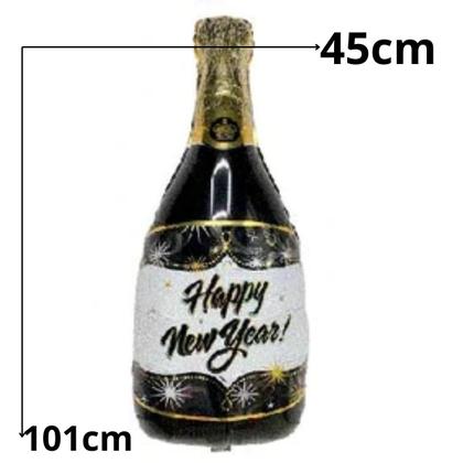 Imagem de kit buque c/5 balões decoração Reveillon garrafa festa