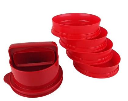Imagem de Kit Burguer Express Vermelho para Hambúrguer (4 formas) Tupperware