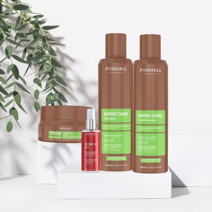 Imagem de Kit Burix Care Força, Maciez e Brilho Intenso  ProHall Professional