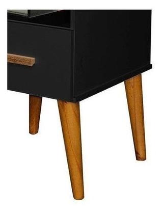 Imagem de Kit C/ 02 mesa de cabeceira Retrô 1 Gaveta Branco !