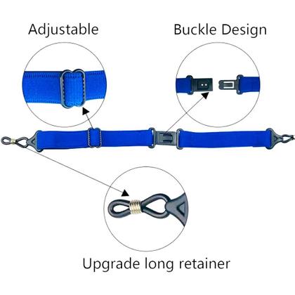 Imagem de Kit C/ 04 Cordão Elástico Ajustável C/ Regulagem P/ Segurar Armação Óculos Infantil / Adulto Grau Solar Cordinha cabeça sol armacao prender Pescoço