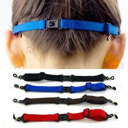 Imagem de Kit C/ 04 Cordão Elástico Ajustável C/ Regulagem P/ Segurar Armação Óculos Infantil / Adulto Grau Solar Cordinha cabeça sol armacao prender Pescoço