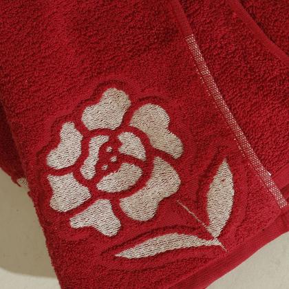 Imagem de Kit C/ 05 Toalhas De Rosto Guadalupe -  Rubi/Fendi/Vermelha/Branca/Verde - 46x80cm - LMpete