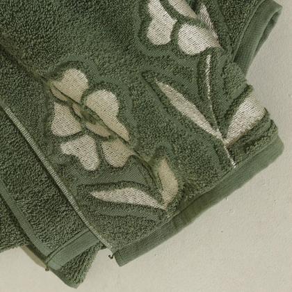 Imagem de Kit C/ 05 Toalhas De Rosto Guadalupe -  Rubi/Fendi/Vermelha/Branca/Verde - 46x80cm - LMpete