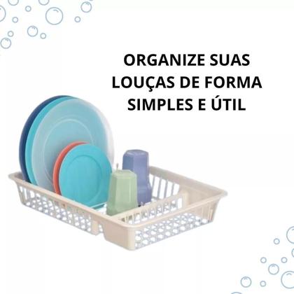 Imagem de Kit c/1 un. Escorredor de Pratos + 1 un. Lixeira 2,4 l c/tampa basculante + 1 un. Porta Detergente