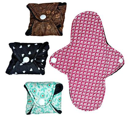 Imagem de Kit C/10 Absorvente Ecológico Reutilizável De Pano