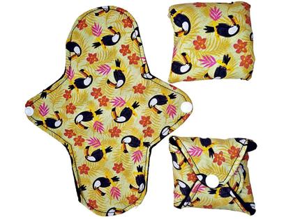 Imagem de Kit C/10 Absorvente Ecológico Reutilizável De Pano