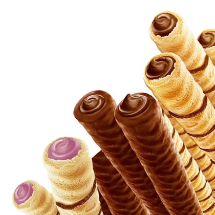Imagem de Kit C/ 10 Biscoito Stick Wafer Recheado Look 55g