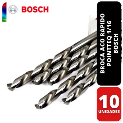 Imagem de Kit c/10 broca aco rapido pointteq 1/16 bosch