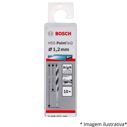 Imagem de Kit c/10 broca aco rapido pointteq 1.2mm bosch