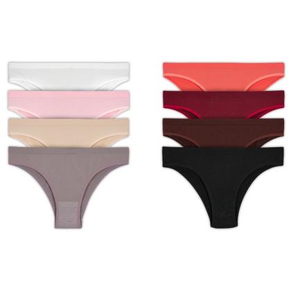 Imagem de Kit c/ 10 calcinha tipo biquini tanga sem costura microfibra