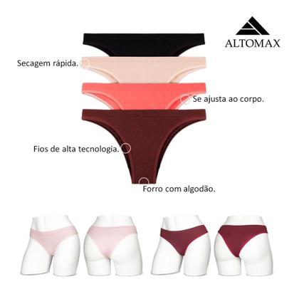 Imagem de Kit c/ 10 calcinha tipo biquini tanga sem costura microfibra