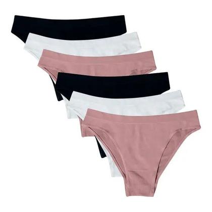 Imagem de Kit c/ 10 calcinha tipo biquini tanga sem costura microfibra