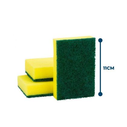 Imagem de Kit C/10 Esponjas Scotch Brite De Limpeza Dupla Face 3m Bucha Lava Louça Panela Cozinha Multiuso