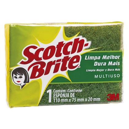 Imagem de Kit C/10 Esponjas Scotch Brite De Limpeza Dupla Face 3m Bucha Lava Louça Panela Cozinha Multiuso