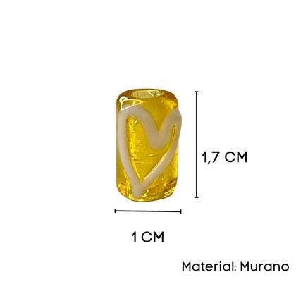 Imagem de Kit c/ 10 Firmas Desenhada 17mm Oxum Amarelo Murano Guias