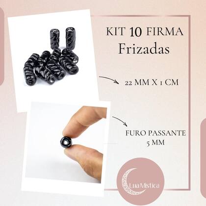 Imagem de Kit c/ 10 Firmas Frisada 22mm Marrom Leitosa Murano Guias