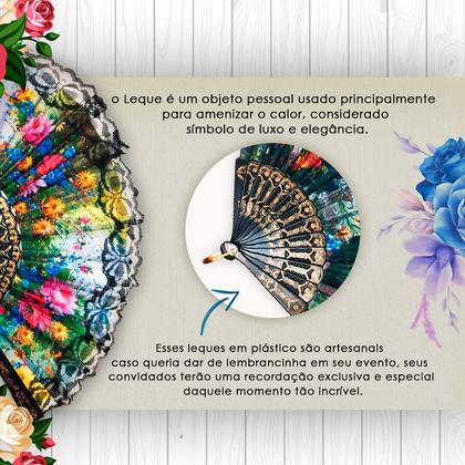 Imagem de Kit C/ 10  Leques C/ Varias Estampa Diversas 