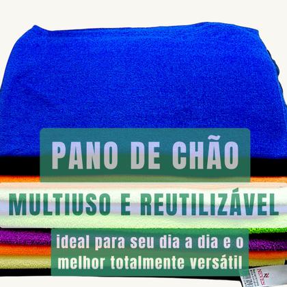 Imagem de Kit C/ 10 Pano de Chão Microfibra Extra Gigante 1 Metro x 70 Cm Neves - Cores Variadas - Multiuso