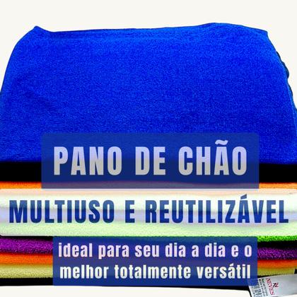 Imagem de Kit C/ 10 - Pano De Microfibra Gigante - 80 X 60cm - Neves - Multiuso - Limpeza Geral - Multicores