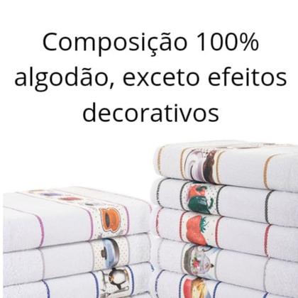 Imagem de Kit C/10 Pano de Prato Copa Atoalhado Felpudo - Branco