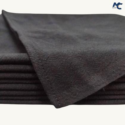 Imagem de Kit c/ 10 Pano De Prato Flanelado Mc 07 - Preto Liso - Alvejado - 41x70cm - 100% Algodão - 70 Gramas