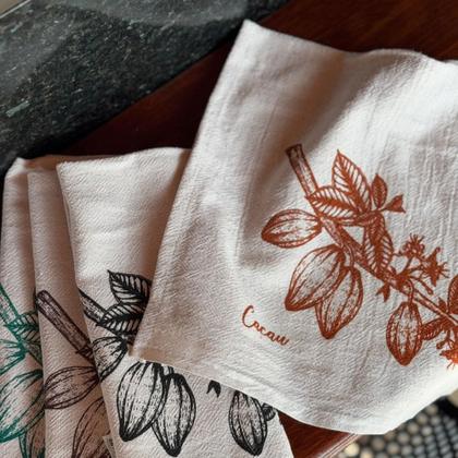 Imagem de Kit c/ 10 Pano De Prato Rústico Mc - Estampas Variadas - Pé De Galinha - 41 X 69 Cm - 65 gramas