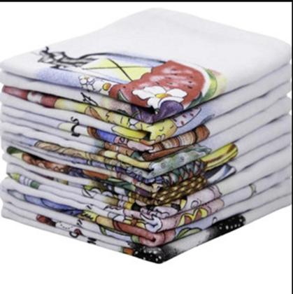 Imagem de Kit C/ 10 Panos de Prato Pé De Galinha Com Bainha Estampado  Legitimo  Original  Várias Estampas