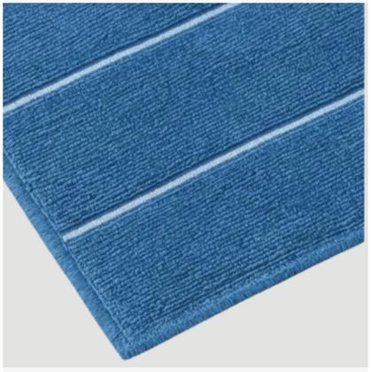 Imagem de Kit C/10 Panos Mega Panão Em Microfibra Multiuso Azul E Branco Tipo Toalha Vidros Secagem Automotiva