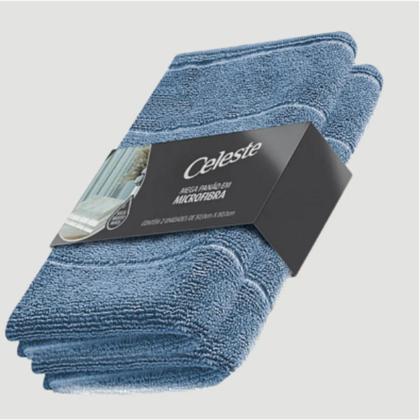 Imagem de Kit C/ 10 Panos Mega Panão Em Microfibra Multiuso Azul - Tipo Toalha - Vidros - Secagem Automotiva